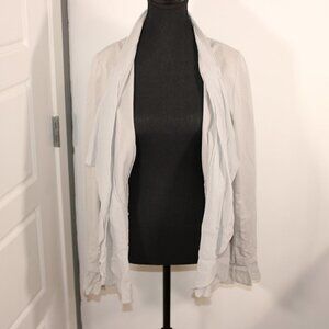 Femme Fatale Italy Size Large Open Front Layered Cardigan Gray